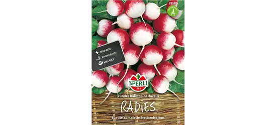 Radieschen 'Rundes Halbrot-Halbweiß'