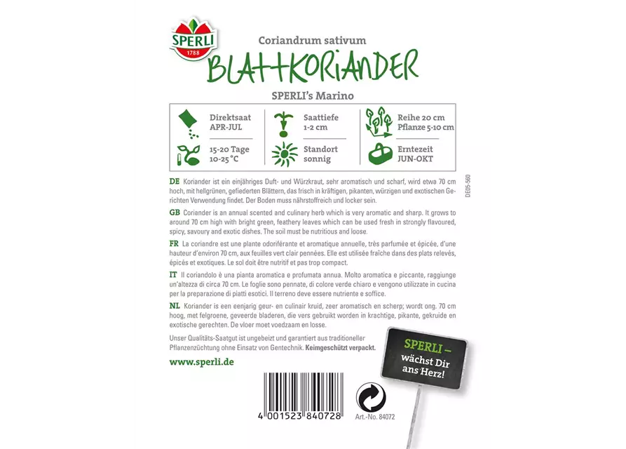Blattkoriander 'Marino'