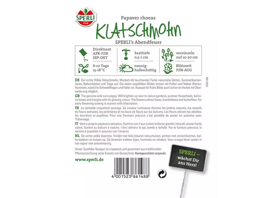 Klatsch-Mohn 'Abendfeuer'