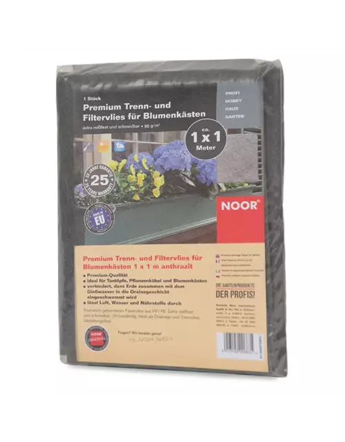 Premium Blumenkastenvlies 1x1 m 90 g/m² dunkelgrau