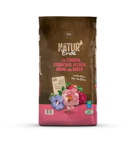 NATUR Erde für Stauden, Sträucher, Hecken, Bäume und Rosen