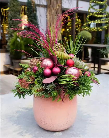 Weihnachtsstrauß 'Pink Christmas'