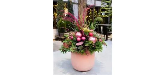 Weihnachtsstrauß 'Pink Christmas'