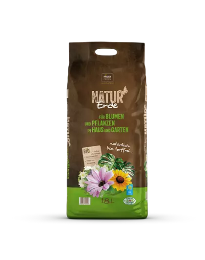 NATUR Erde für Blumen und Pflanzen im Haus und im Garten