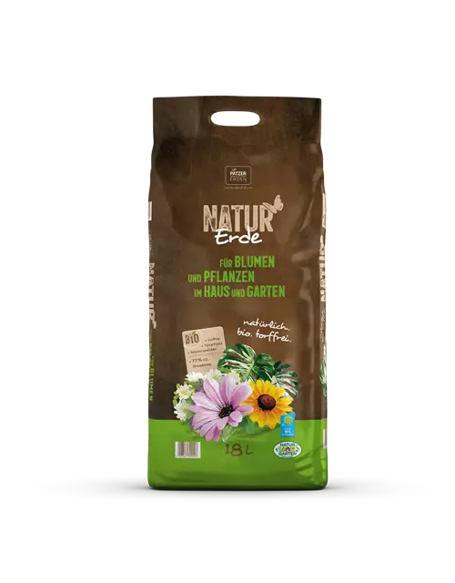 NATUR Erde für Blumen und Pflanzen im Haus und im Garten