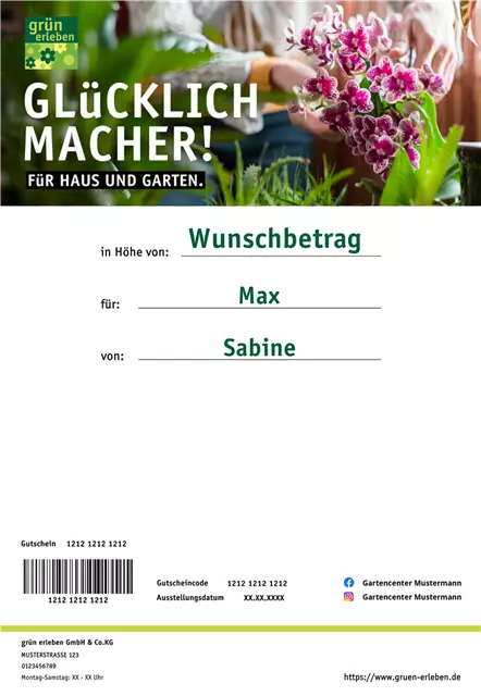 Online-Gutschein zum Ausdrucken