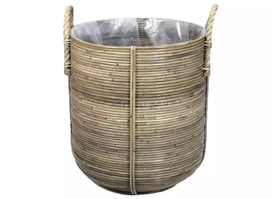 Pflanzvase aus Bambus, ca. Ø 40xH45 cm