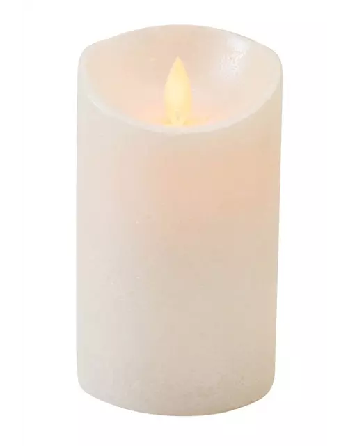LED-Echtwachs-Kerze weiss 