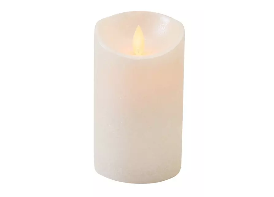 LED-Echtwachs-Kerze weiss 